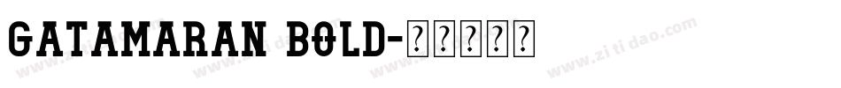 Gatamaran Bold字体转换